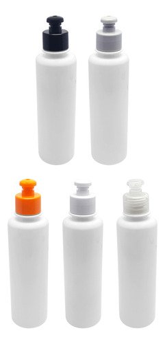 27 Frascos Plástico Branco Pet 250ml C/ Tampa Pushpull Cos