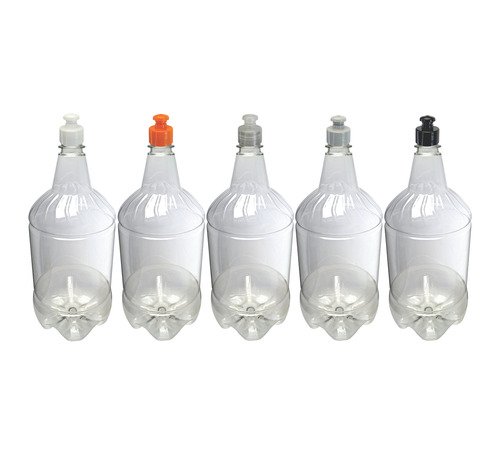 3 Frascos Plástico Cristal Pet 1,5l Com Tampa Pushpull Gr2