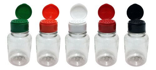 32 Frascos Plástico Cristal Pet 150ml Tampa Peneira Sup