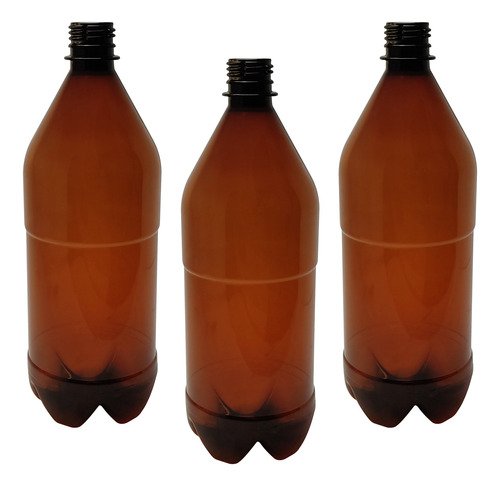 364 Frascos Plástico Âmbar Pet 1l Tampa Sport Fliptop Agu - Imagem 3