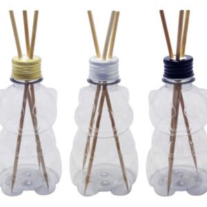 896 Frascos Plástico Cristal 300ml Tampa Difusor Varetas Zoo