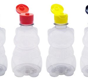 896 Frascos Plásticos Cristal Pet 300ml C/ Tampa Fliptop Zoo