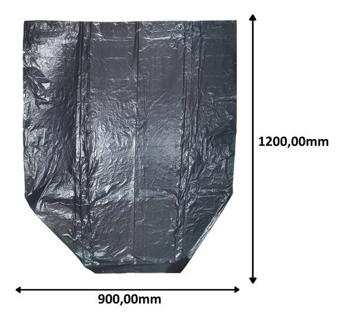 200 Unidades Saco De Lixo Em Rolo 150 Litros Preto 90x120cm - Imagem 3