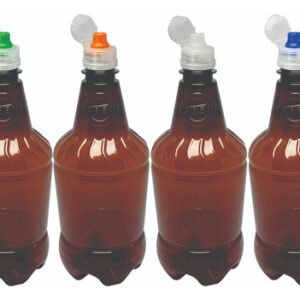 6 Frascos Âmbar Pet 750ml Tampa Sport Fliptop Gr2