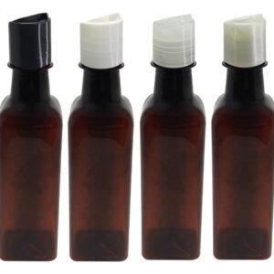 819 Frasco Plástico Âmbar Pet 250ml Com Tampa Disktop Aze