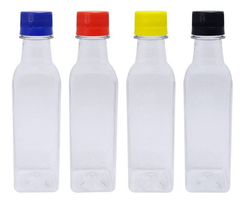 26 Frasco Plástico Cristal Pet 250ml Azeite Tampa S Batoque