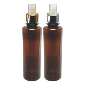 144 Frasco Plástico Âmbar Pet 250ml Válvula Spray L Cos