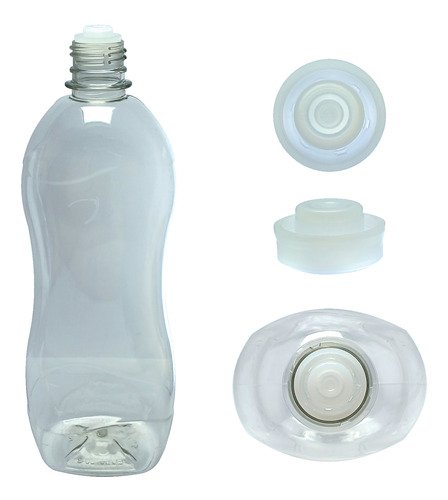 170 Frasco Plástico Cristal Pet 750ml Batoque 12 Furos Cat
