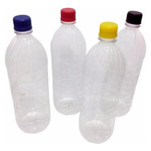 392 Frascos Plástico Cristal Pet De 1l Tampa Rosca Lacre Suc