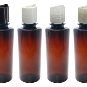 94 Frascos Plástico Ambar Pet 200ml C/ Tampa Disktop Cos