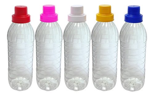 122 Frasco Plástico Cristal Pet De 1l Tamp Dosadora 30ml Suc