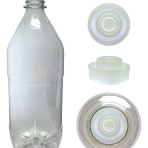 118 Frascos Plástico Cristal Pet 1l Com Batoque 12 Furos Agu