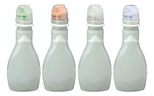 1323 Frasco Plástico Branco 200ml Pet Sport Fliptop Mol - Imagem 2