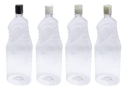 3 Frascos Plástico Cristal Pet De 2l Com Tampa Disktop Ama - Imagem 2