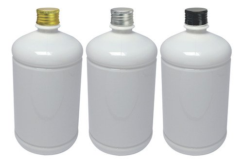 49 Frasco Plástico Branco Pet De 1l Com Tampa L Batoque Sab