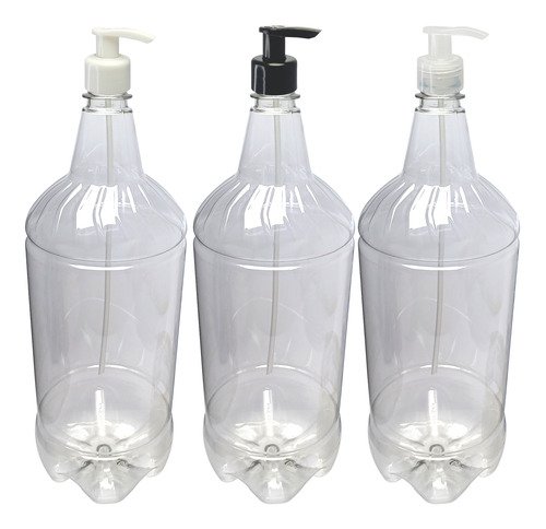 24 Frascos Plástico Cristal Pet 2l Válvula Bico Pato S Gr2