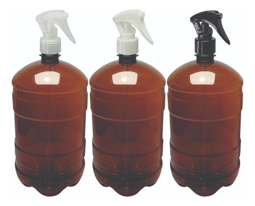 22 Frascos Plásticos Âmbar Pet 2l Válv Mini Gatilho Gro
