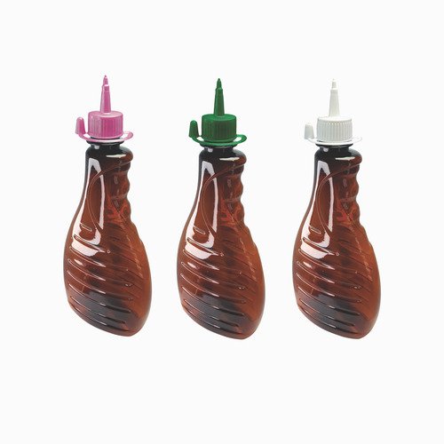 50 Frasco Plástico Âmbar Pet 500ml Tampa Bico Aplicador Bor - Imagem 2