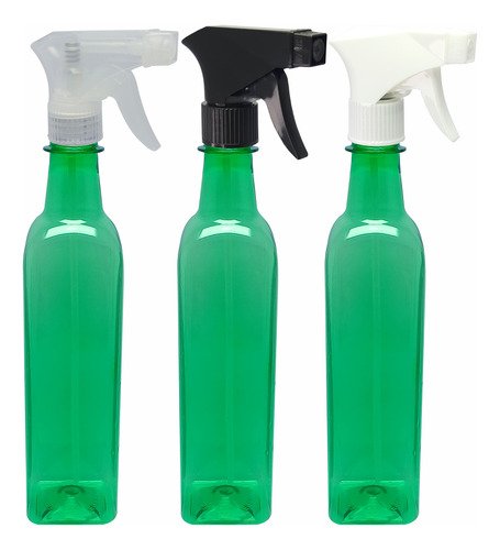 48 Frascos Plástico Verde Pet 500ml Válvula Gatilho Aze