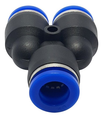 10 Conexão Pneumática Uniao Y 1 Entrada 2 Saidas Tubo 10mm - Imagem 2