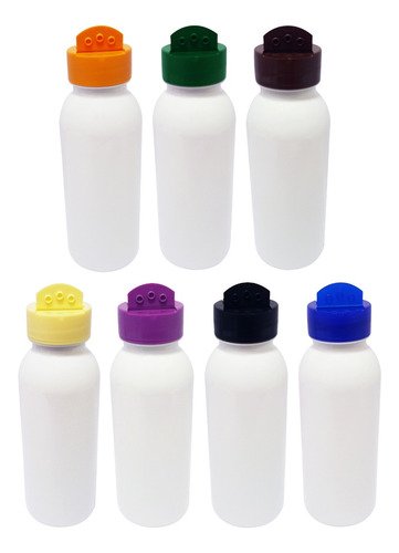 1260 Frascos Plástico Branco Pet 300ml Tempero Fliptop Det