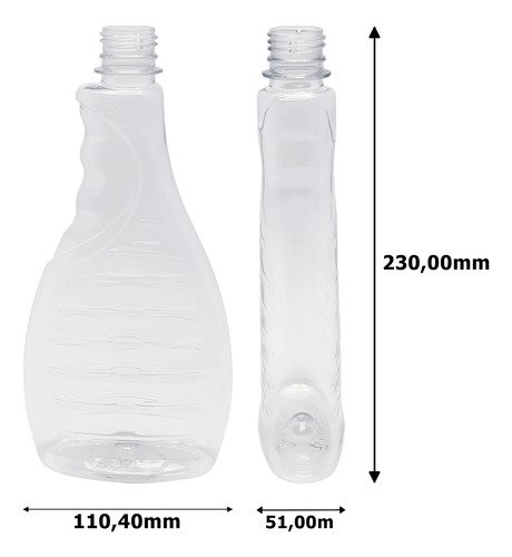 50 Frascos Cristal Pet 500ml Tampa Sport Fliptop Bor - Imagem 6