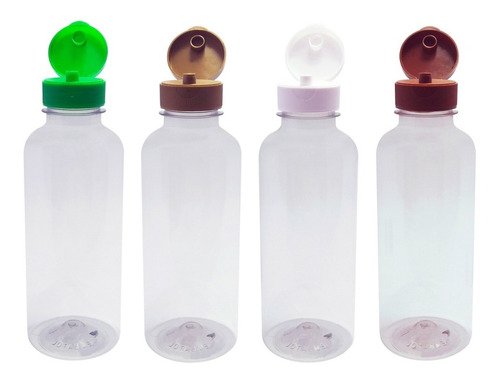 52 Frascos Plástico Cristal Pet 500ml Batoque Fliptop Det - Imagem 2