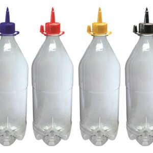 364 Frascos Plástico Cristal Pet 1l C/ Bico Aplicador Agu