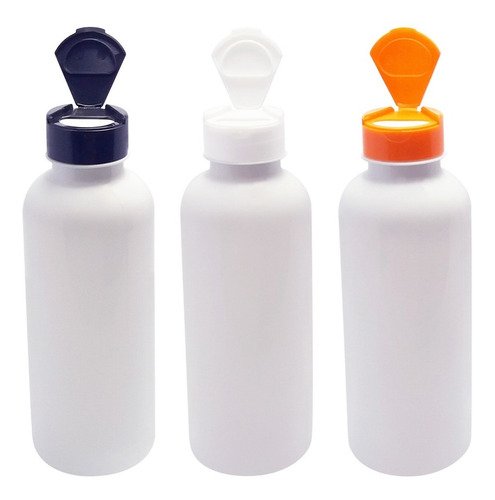 52 Frascos Plástico Branco Pet 500ml Tampa Fliptop Cap Det