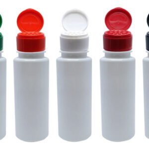 28 Frascos Plástico Branco Pet 200ml Tampa Peneira Con