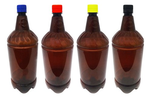 24 Frascos Plástico Âmbar Pet 2l Tampa S Batoque Gr2