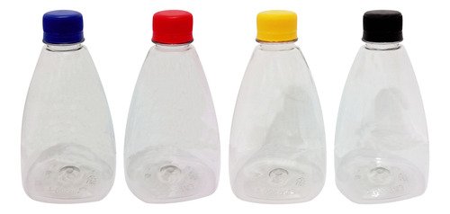 588 Frascos Plástico Cristal Pet 500ml Tampa Rosca Lacre Pir