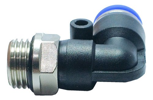 200 Conexão Pneumática Cotovelo Macho Rosca 1/4 X Tubo 8mm - Imagem 4