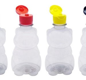 60 Frascos Plásticos Cristal Pet 300ml C/ Tampa Fliptop Zoo