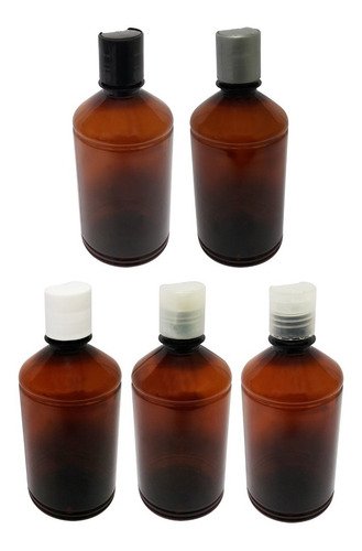 678 Frascos Plástico Âmbar Pet 500ml C/ Tampa Disktop Far - Imagem 3