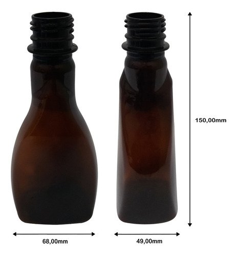 26 Frasco Plástico Âmbar 200ml Pet Tampa Sport Fliptop Mol - Imagem 6