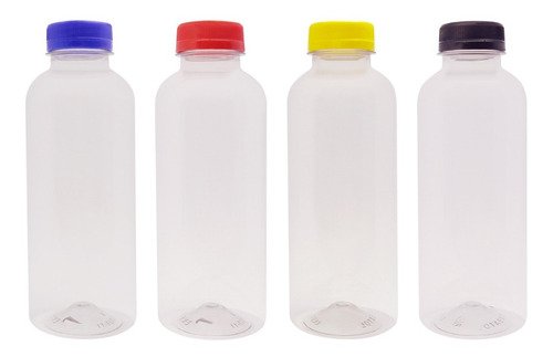 289 Frascos Plástico Cristal Pet 500ml Tampa Rosca Lacre Det