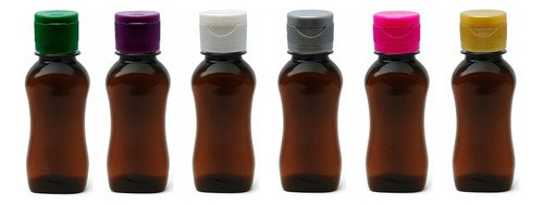 2541 Frascos Plástico Ambar Pet 120ml Fliptop Batoque Cat - Imagem 4