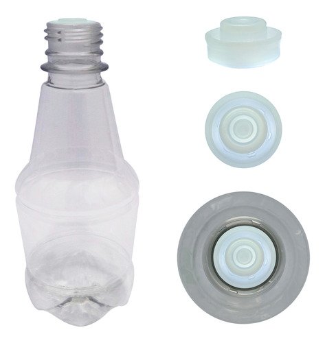 18 Frasco Plástico Cristal Pet 300ml Batoque 12 Furos Gr2