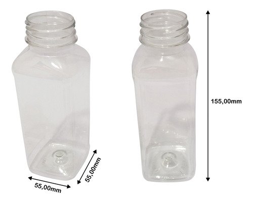 355 Frascos Plástico Cristal Pet 300ml Tampa Peneira Qua - Imagem 6