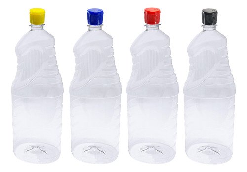 24 Frasco Plástico Cristal Pet 2l Tampa Fliptop Batoque Ama - Imagem 2