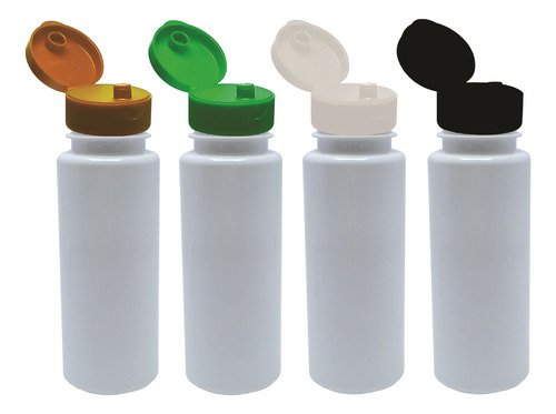 104 Frascos Plástico Branco Pet 200ml Batoque Fliptop Con