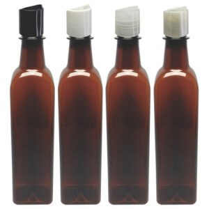 241 Frascos Plástico Âmbar Pet 500ml Com Tampa Disktop Aze