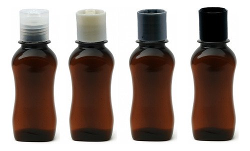 2541 Frascos Plástico Ambar Pet 120ml C/ Tampa Disktop Cat