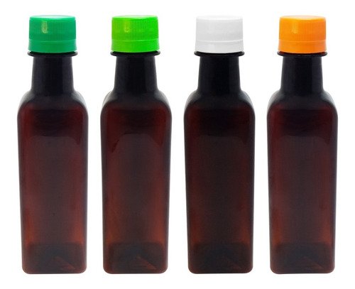 27 Frascos Plástico Âmbar Pet 250ml Tampa Rosca Lacre Aze - Imagem 2