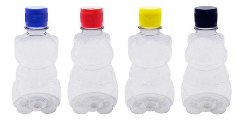 256 Frascos Plásticos Cristal Pet 300ml C/ Tampa Fliptop Zoo - Imagem 4