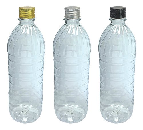 392 Frascos Plásticos Cristal Pet 1l Tampa L Batoque Suc