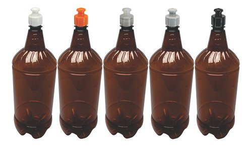 132 Frascos Plástico Âmbar Pet 2l Com Tampa Pushpull Gr2