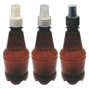 130 Frasco Plástico Âmbar Pet 300ml Com Válvula Spray S Gr2