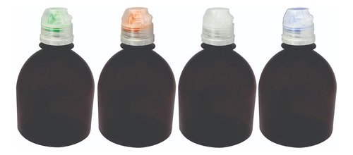 226 Frascos Âmbar Pet 300ml Tampa Sport Fliptop Sab - Imagem 2